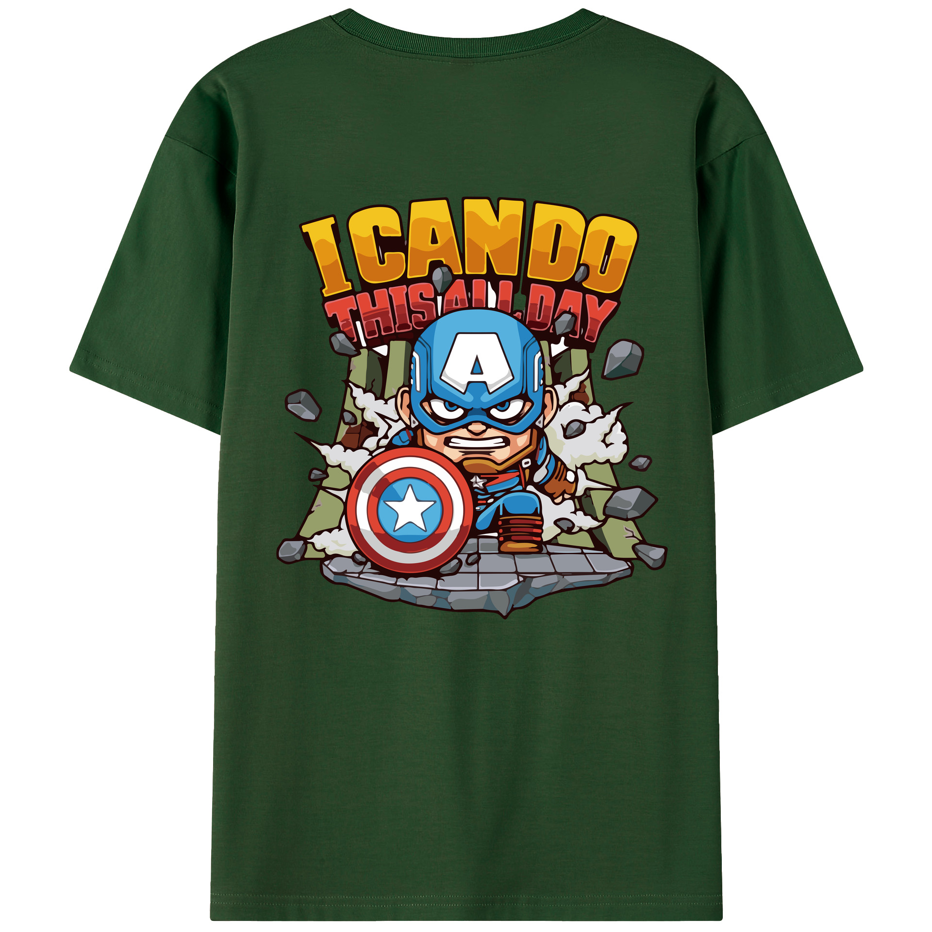 （画像用） アベンジャーズ The Avengers 綿100％半袖Tシャツ（背面プリント）